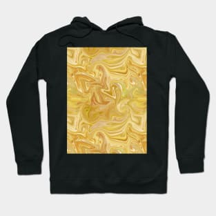 Yellow Silk Marble - Digital Liquid Paint Hoodie